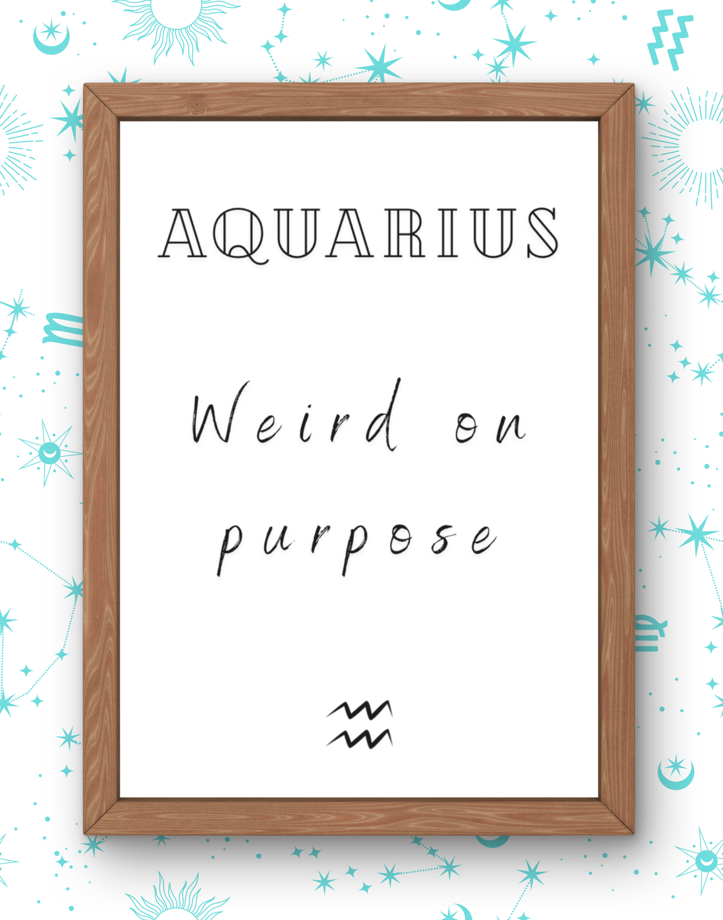 Aquarius Real Zodiac Talk Print