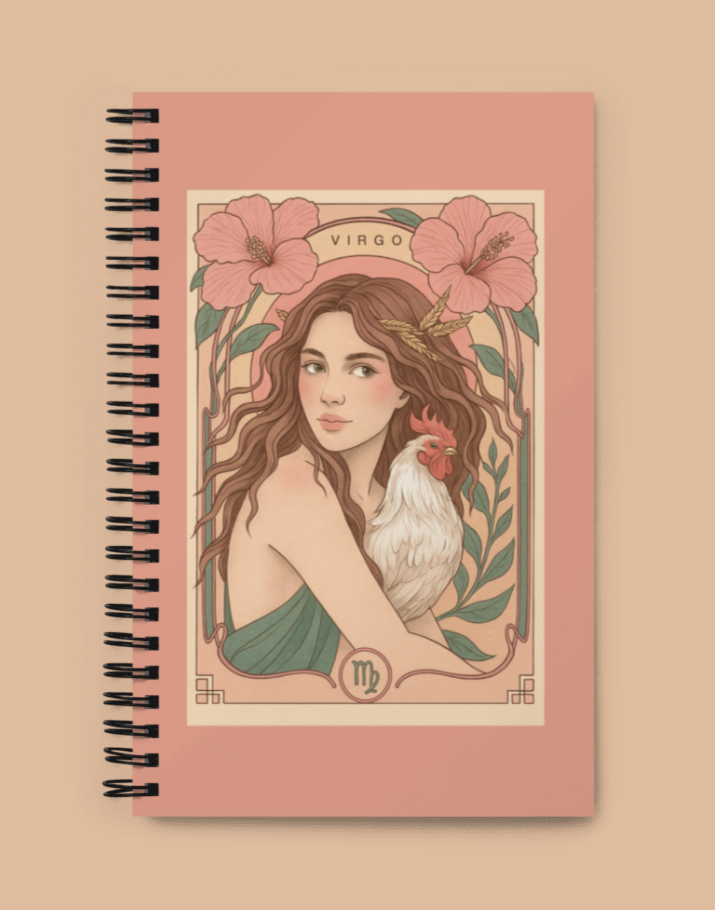 Virgo Bloom Goddess Notebook