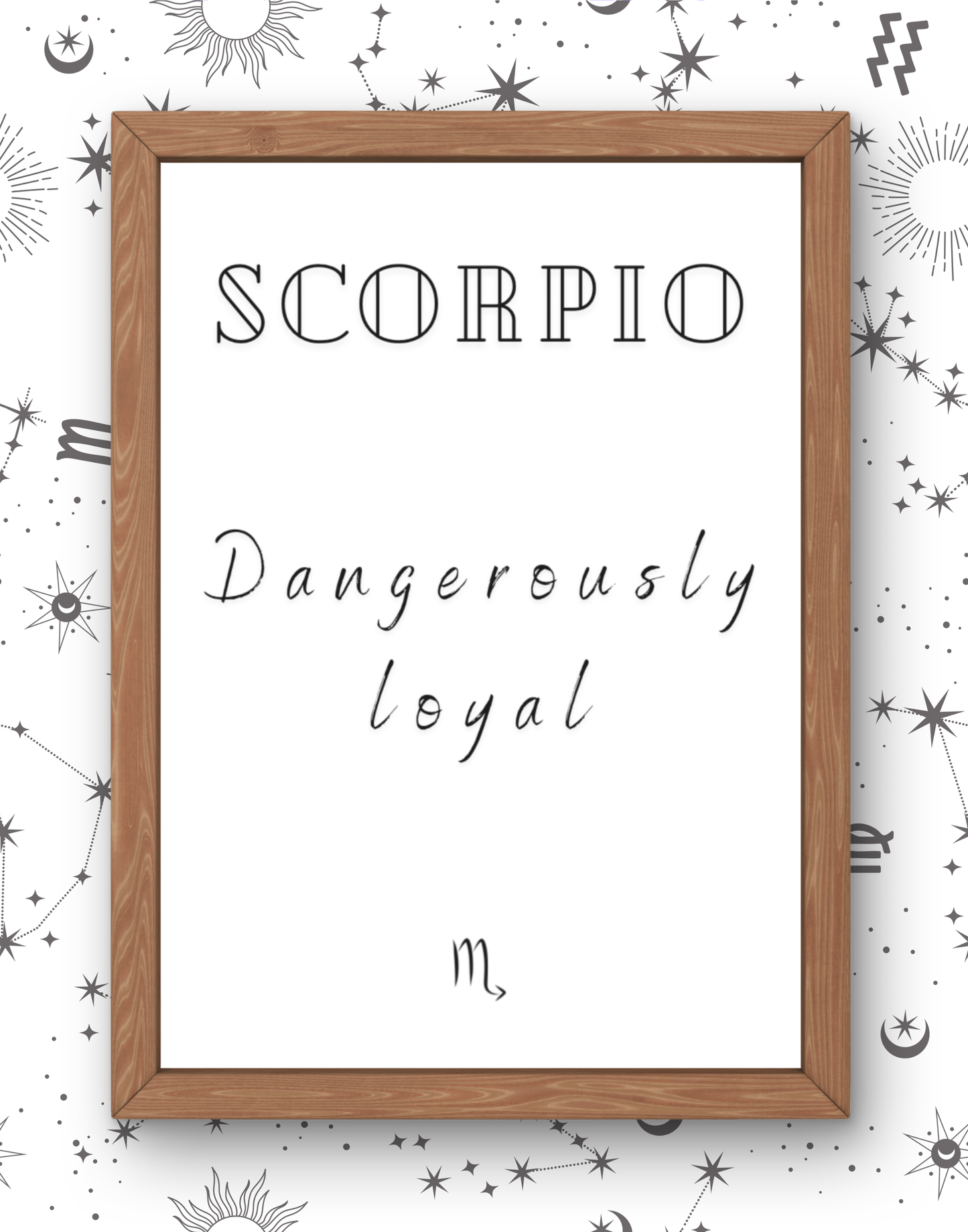 Scorpio Real Zodiac Talk Print