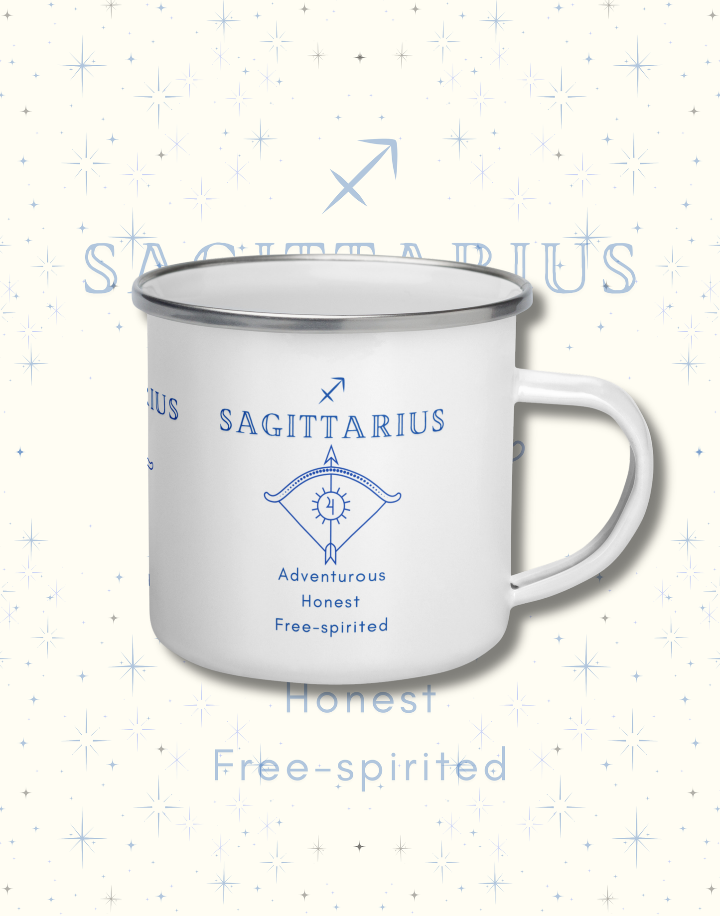 Sagittarius Zodiac Personality Enamel Mug