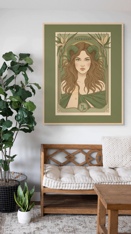 Capricorn Bloom Goddess Print