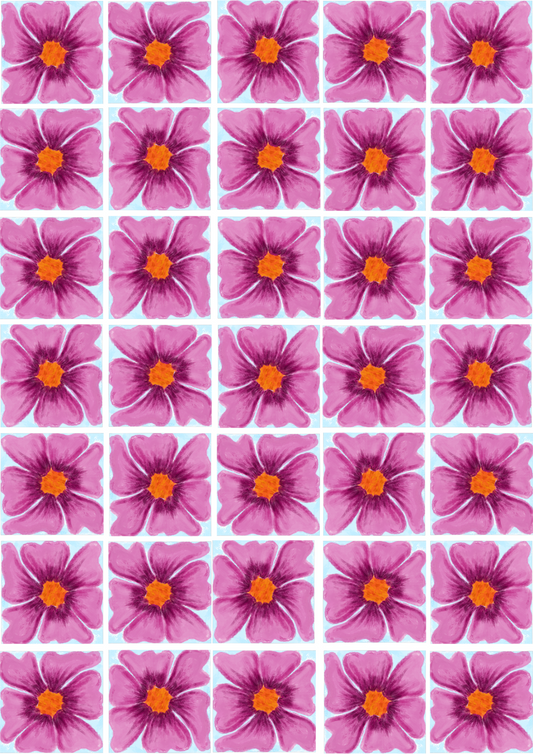 Purple Flower Print