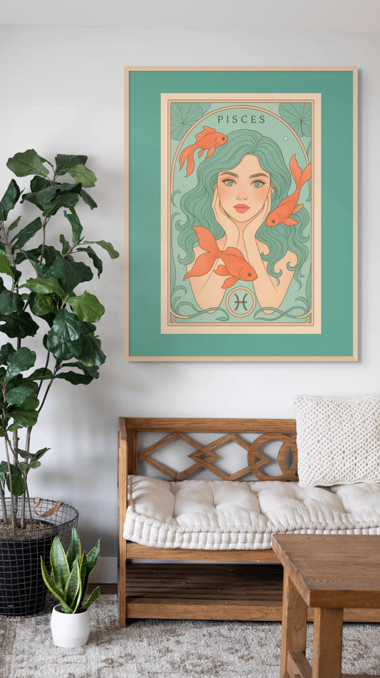 Pisces Bloom Goddess Print