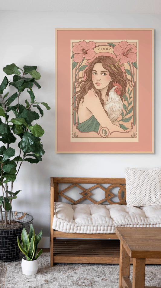 Virgo Bloom Goddess Print