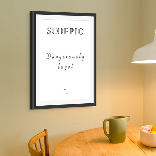 Scorpio Real Zodiac Talk Print