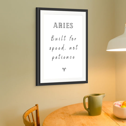Aries Real Zodiac Talk Print