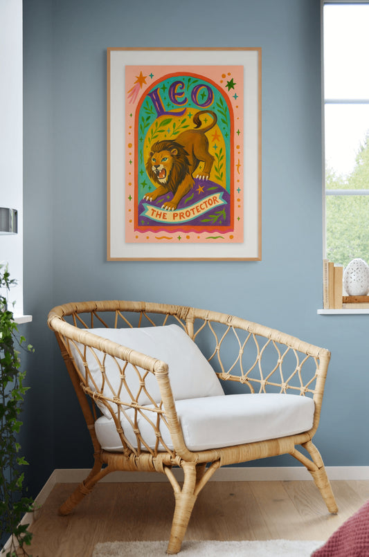 Leo Cosmic Color Print