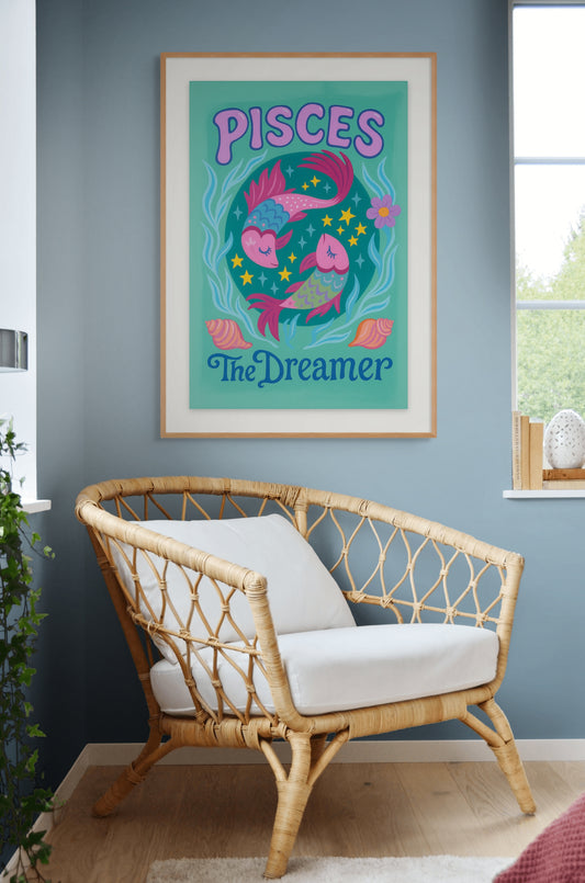 Pisces Cosmic Color Print