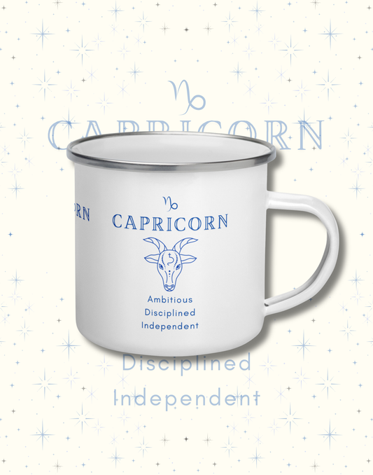 Capricorn Zodiac Personality Enamel Mug