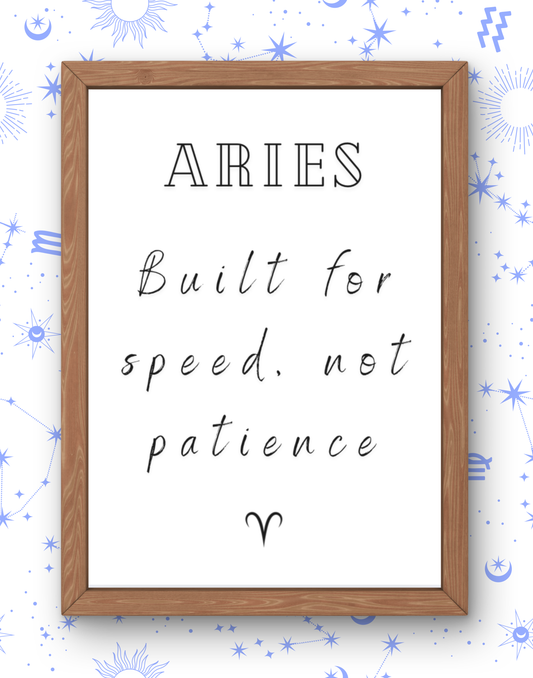 Aries Real Zodiac Talk Print