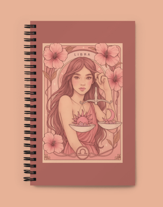 Libra Bloom Goddess Notebook