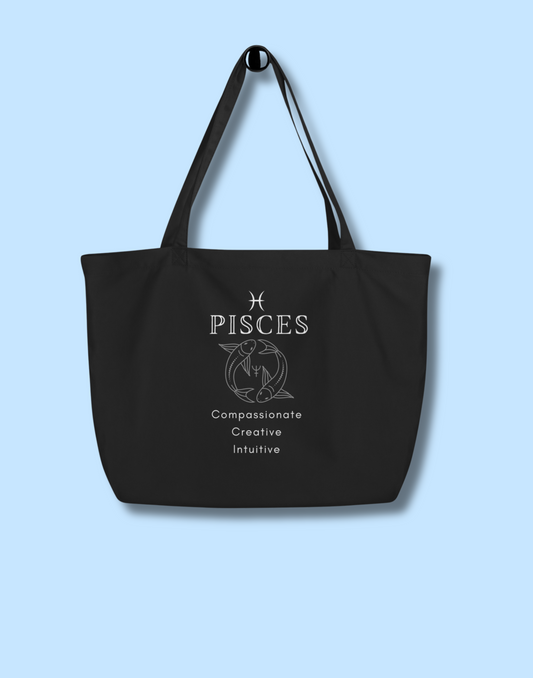Pisces Large Zodiac Personality Tote