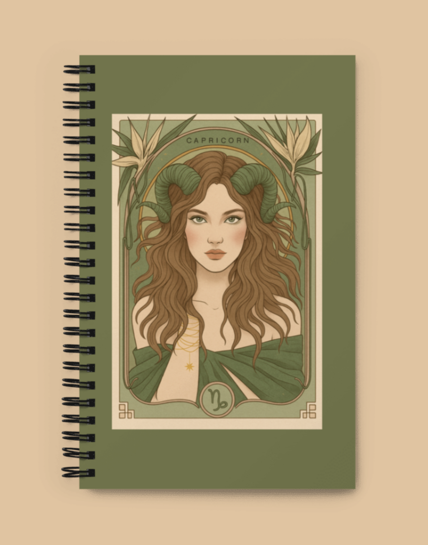 Capricorn Bloom Goddess Notebook