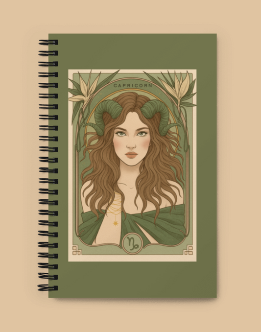 Capricorn Bloom Goddess Notebook