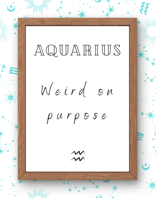 Aquarius Real Zodiac Talk Print