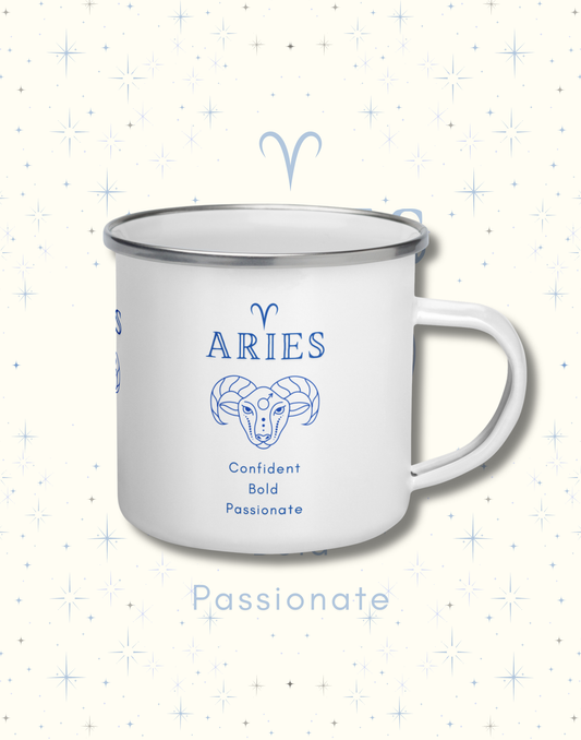 Aries Zodiac Personality Enamel Mug