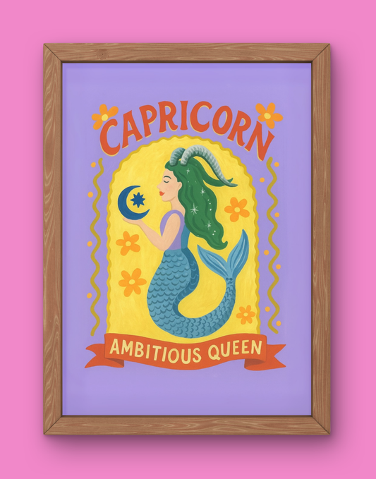 Capricorn Cosmic Color Print