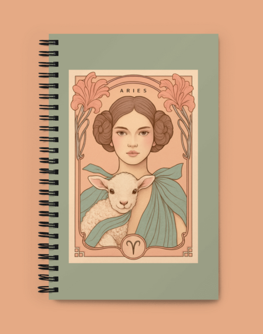 Aries Bloom Goddess Noteboook