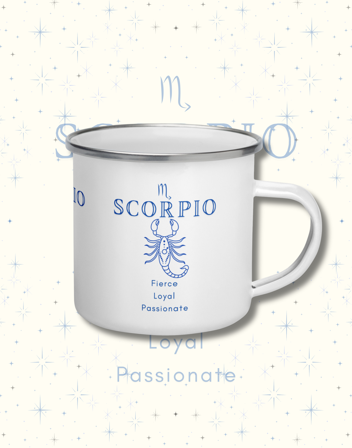 Scorpio Zodiac Personality Enamel Mug