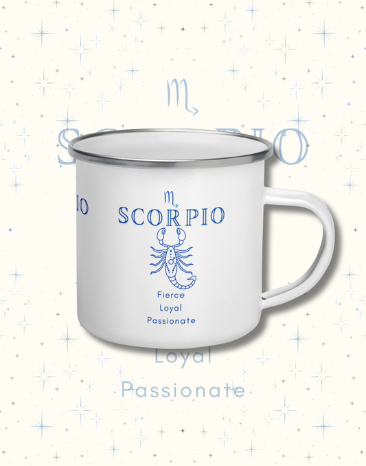 Scorpio Zodiac Personality Enamel Mug