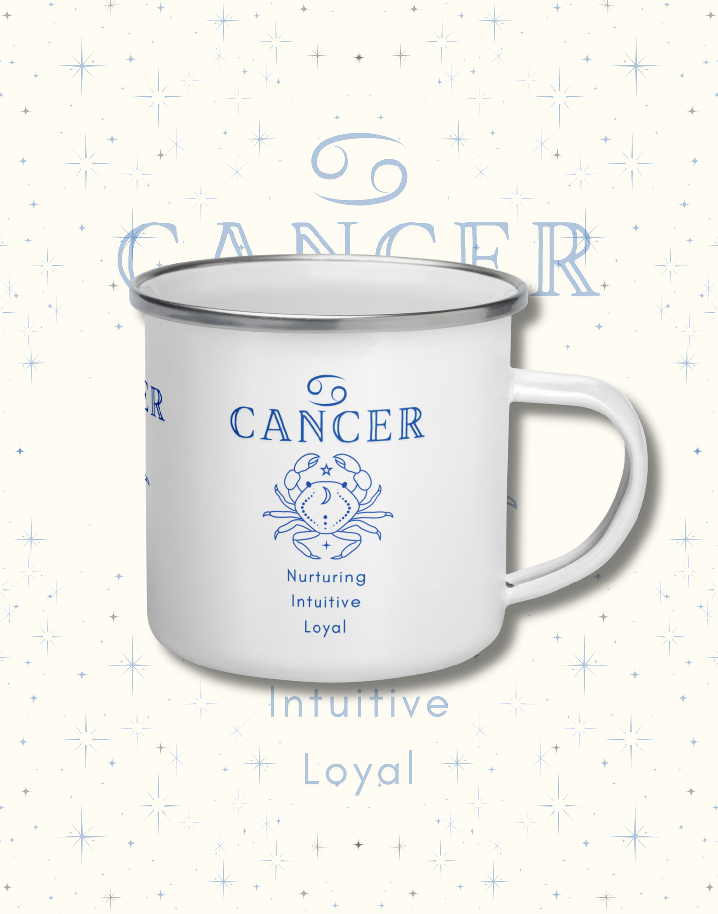 Cancer Zodiac Personality Enamel Mug