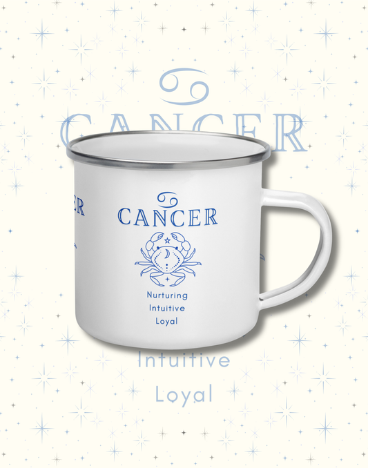 Cancer Zodiac Personality Enamel Mug