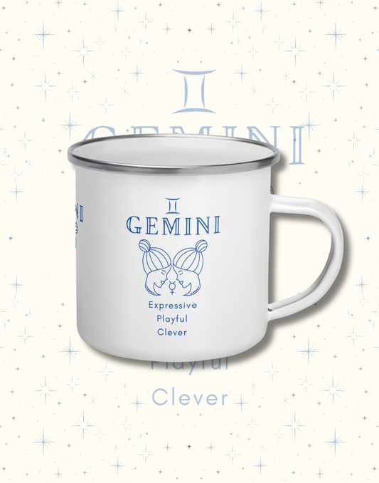 Gemini Zodiac Personality Enamel Mug