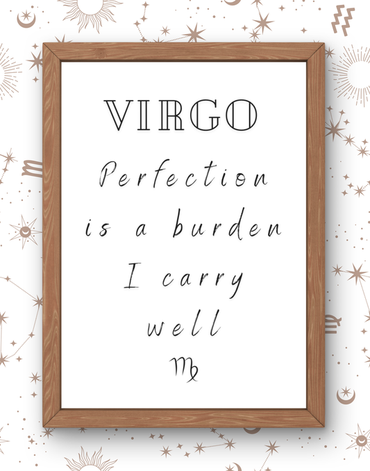 Virgo Real Zodiac Talk Print