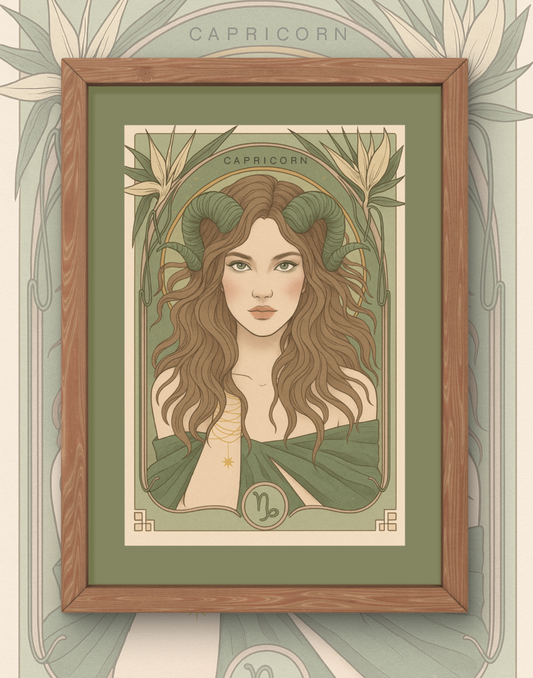 Capricorn Bloom Goddess Print