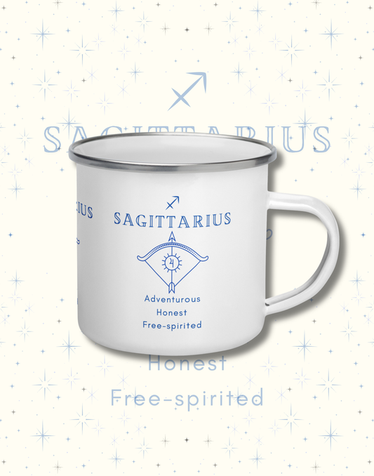 Sagittarius Zodiac Personality Enamel Mug