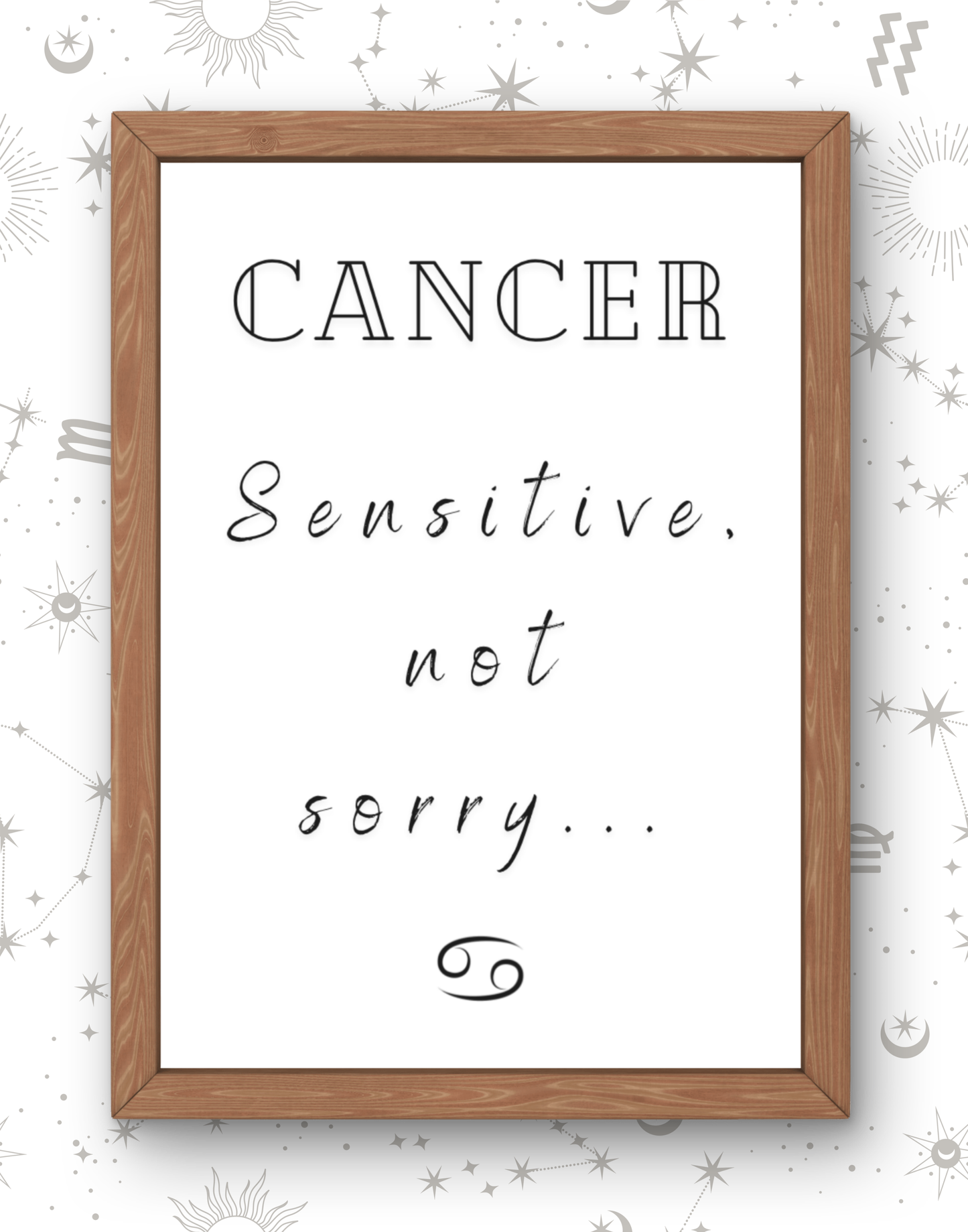 Cancer Real Zodiac Talk Print