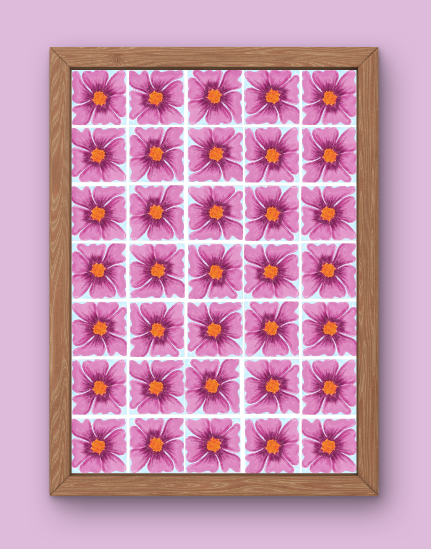 Purple Flower Print