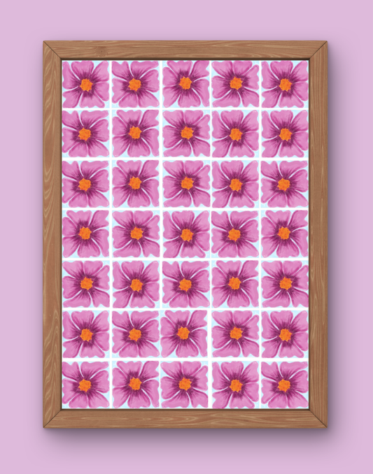 Purple Flower Print
