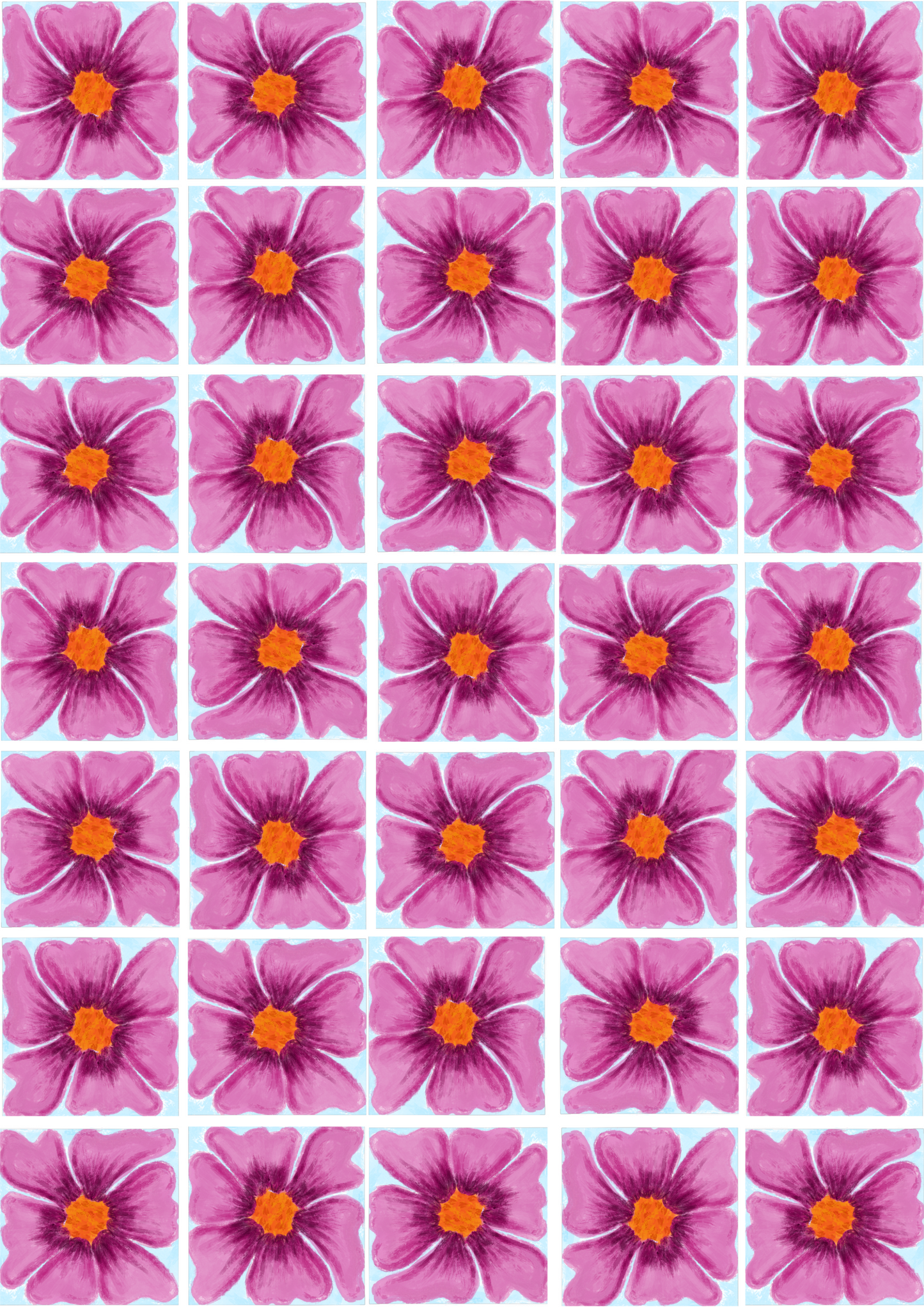 Purple Flower Print